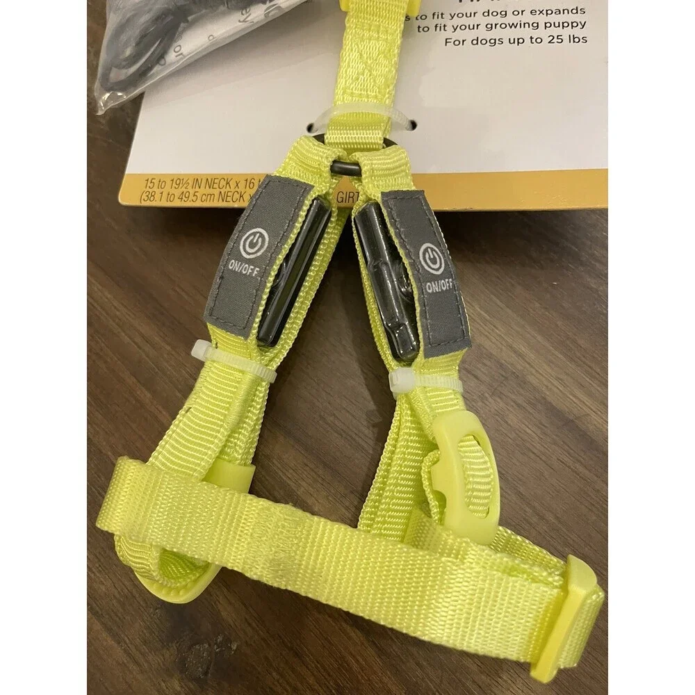 Boots & Barkley Light-Up LED ~Small Dog Harness~Rechargeable ~3 light patterns